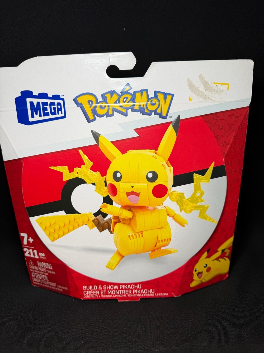 Mega Pokemon Build and Show Pikachu NEW Sealed 211 Pieces 2023 Block Set Toy